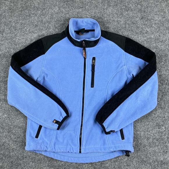 L.L. Bean Jacket Mens Size Medium Blue Fleece Full Zip Outdoor Layer Warm - Picture 1 of 7